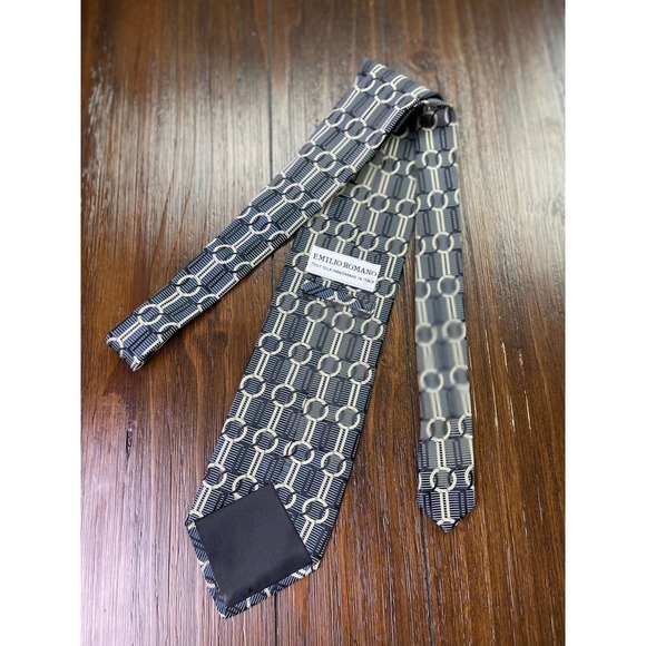 Emilio Romano Silk Woven Tie - Picture 3 of 4
